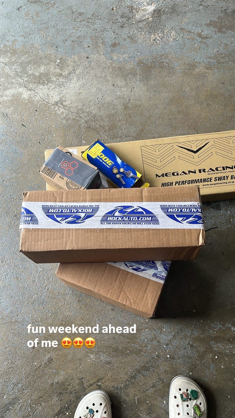 Parts arriving, including the Megan Racing rear anti-roll bar